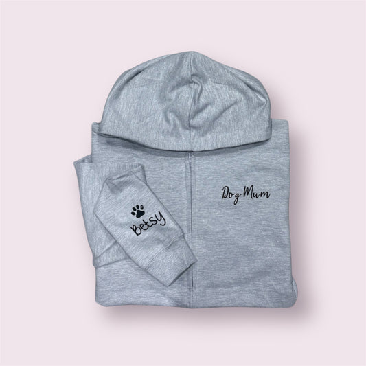Unisex Personalised Pet Zipped Hoodie For Humans