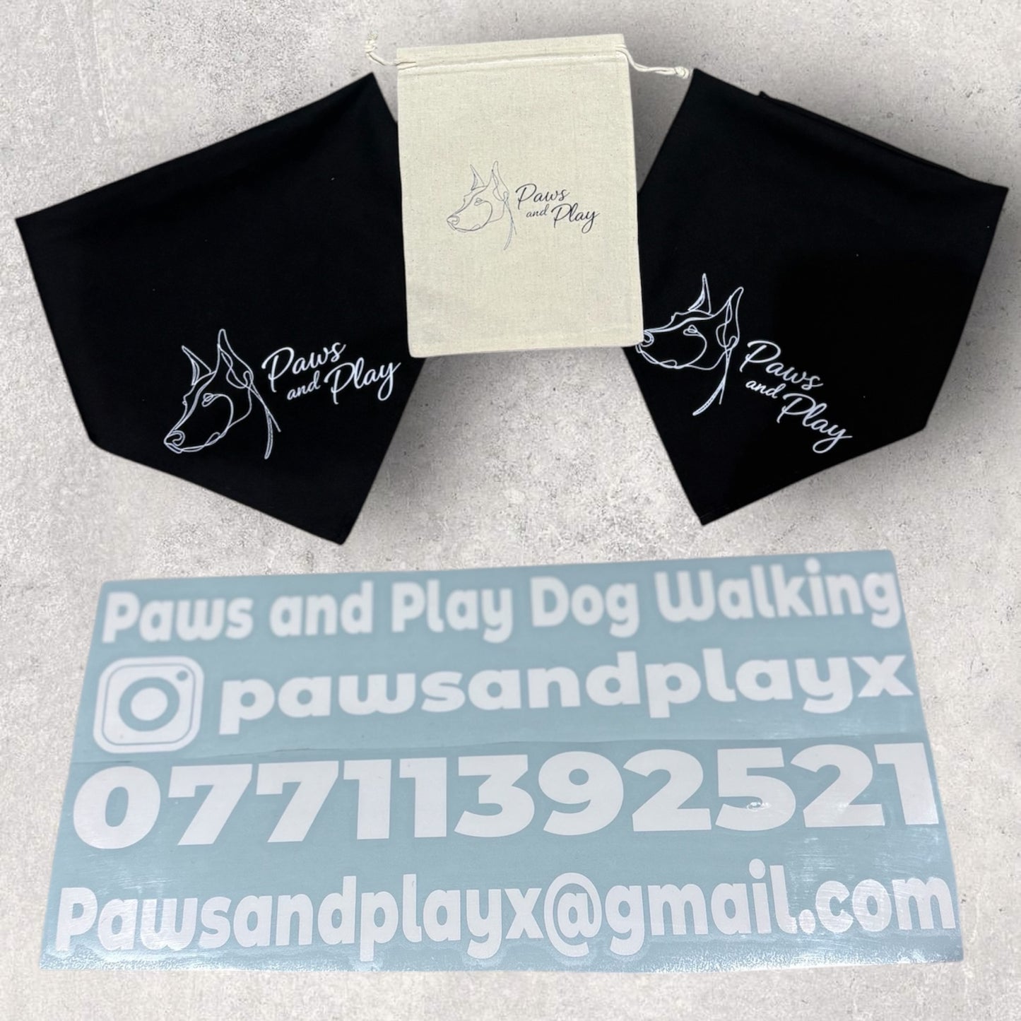 Business/Personal Custom Pet Bandana | Own Logo/Design