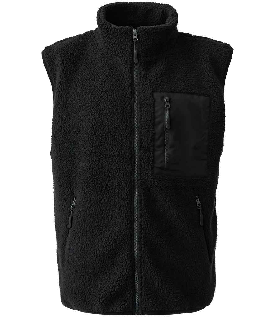 Unisex Workwear Borg Fleece Zipped Gillet