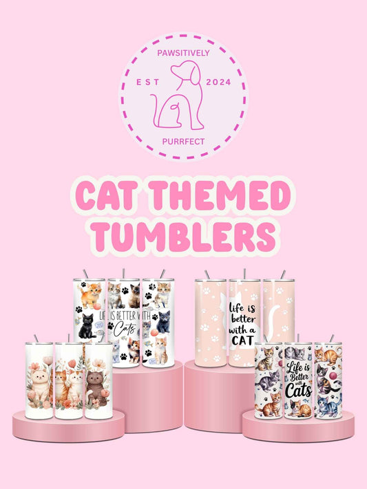 Cat Themed Thermal Stainless Steel Tumbler 20oz - Dogs | Choose Design