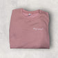Pink sweatshirt with dog mama  text in white