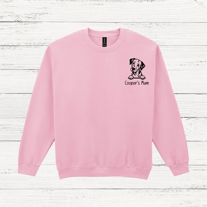 Personalised Peeking Dog Unisex Sweatshirt