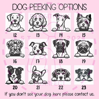 Personalised Peeking Dog Womens T-Shirt