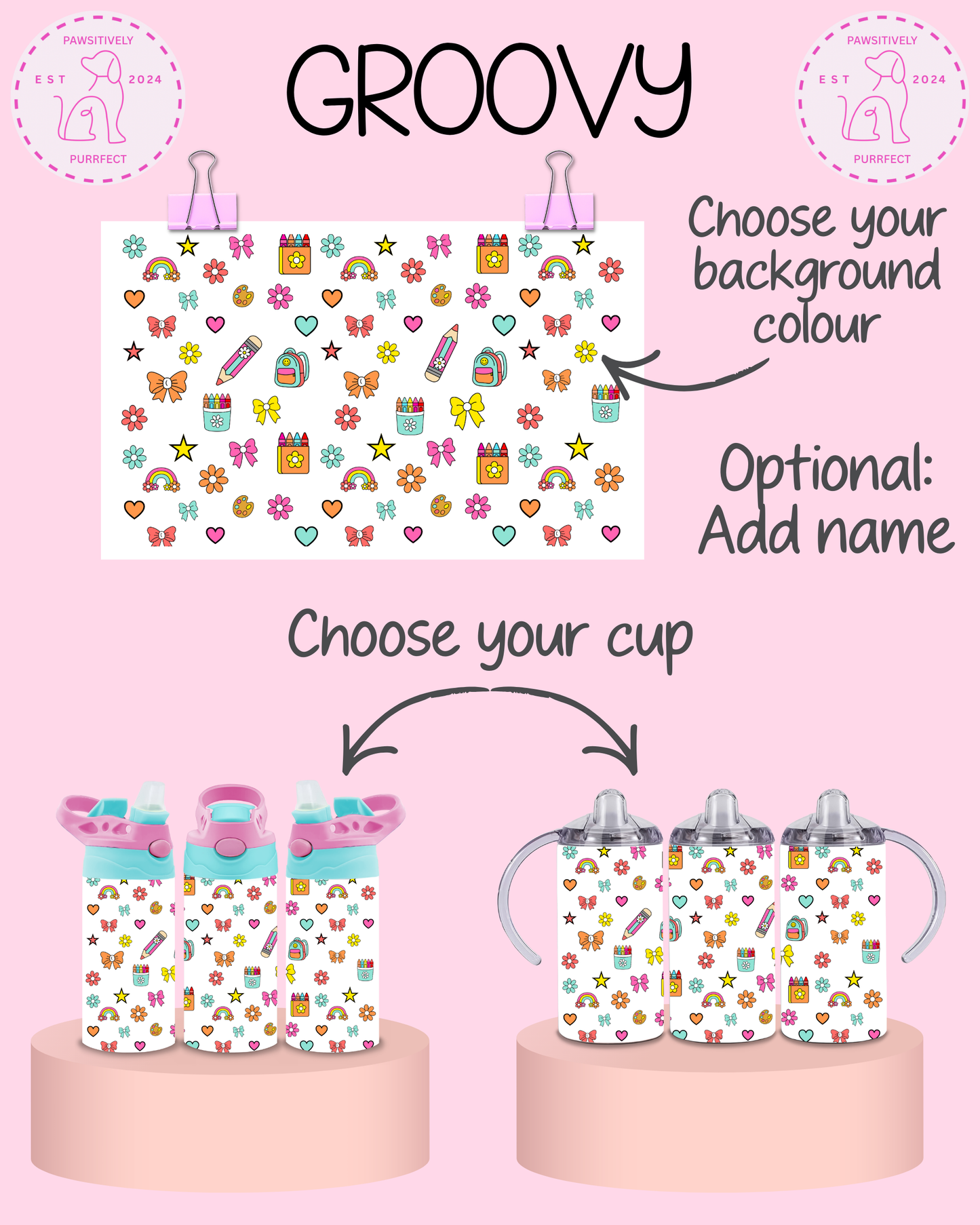 Personalised Themed Thermal Stainless Steel Tumbler 12oz | Gifts For Kids |