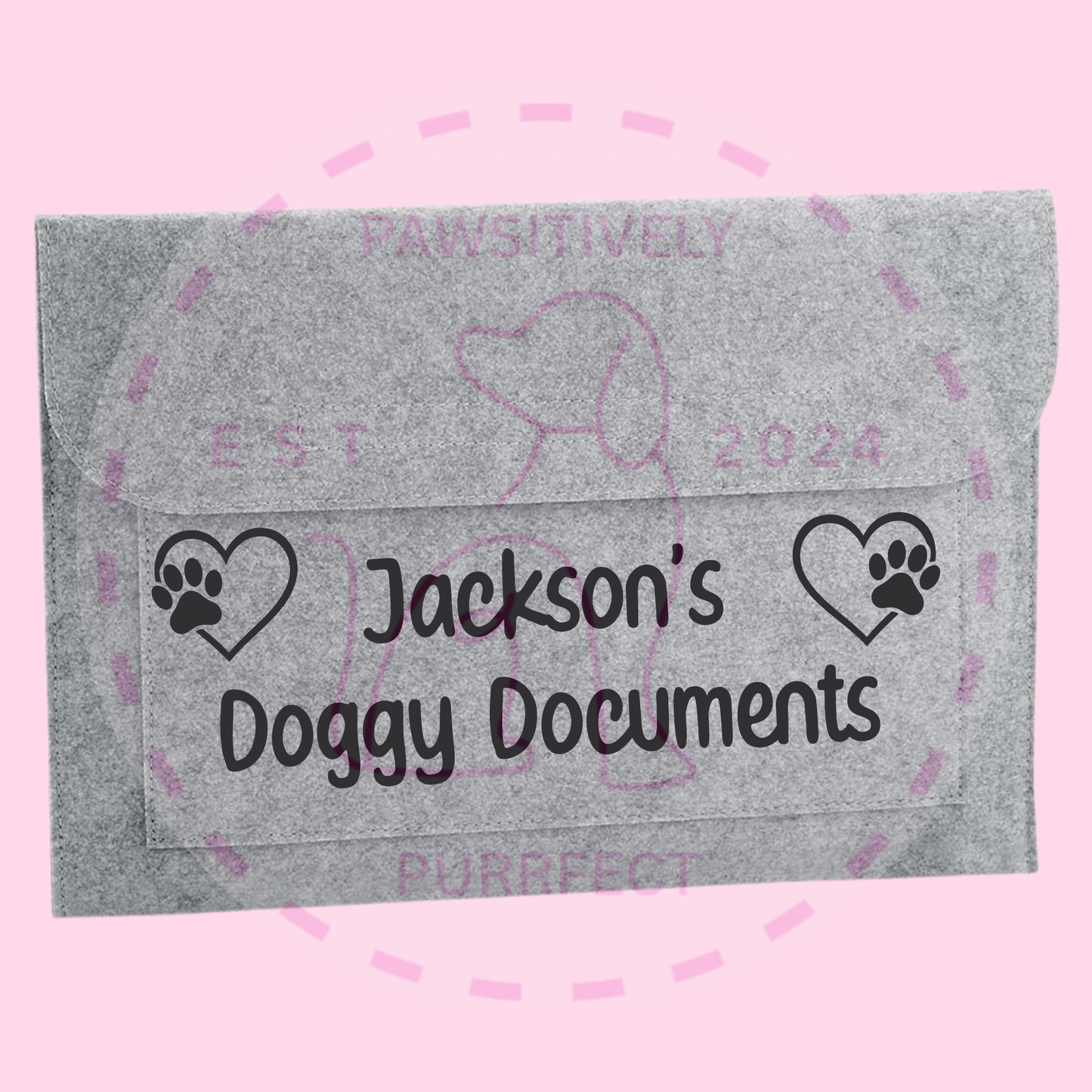 Personalised Pet Themed Document Wallet