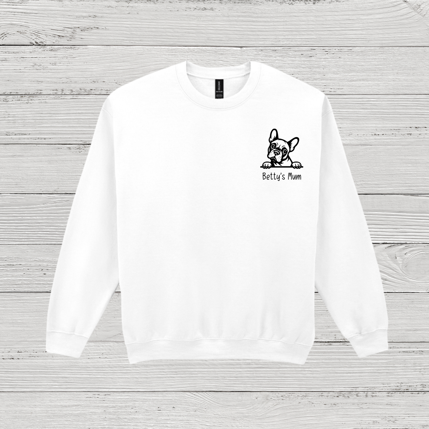Personalised Peeking Dog Unisex Sweatshirt