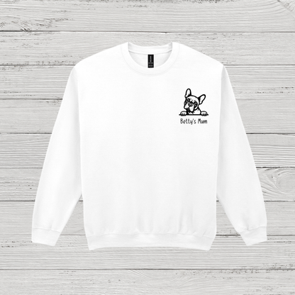 Personalised Peeking Dog Unisex Sweatshirt