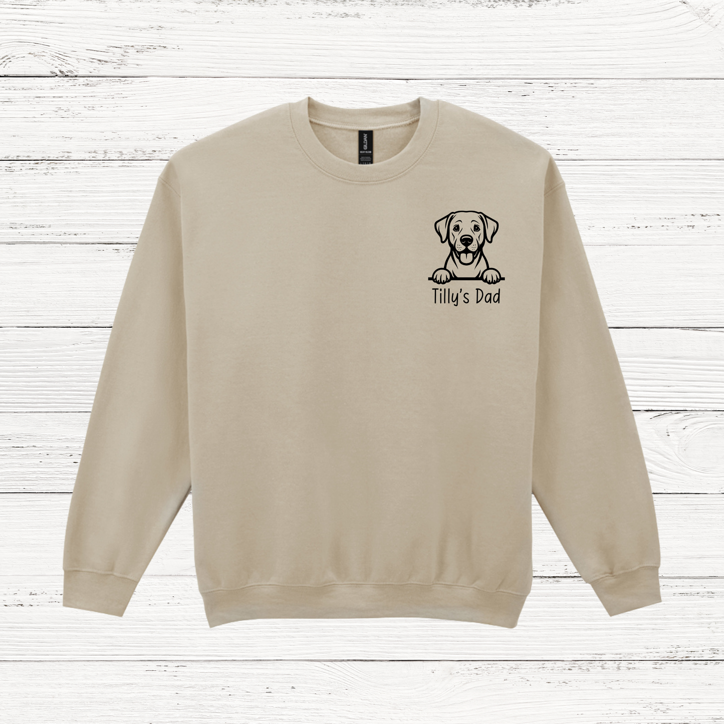 Personalised Peeking Dog Unisex Sweatshirt
