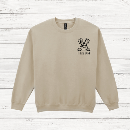 Personalised Peeking Dog Unisex Sweatshirt