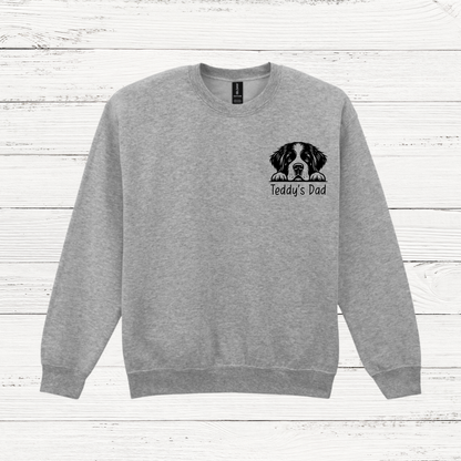 Personalised Peeking Dog Unisex Sweatshirt