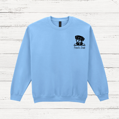 Personalised Peeking Dog Unisex Sweatshirt
