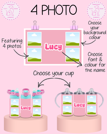 Personalised Pet Photo Thermal Stainless Steel Tumbler 12oz | Pet Gifts For Kids |