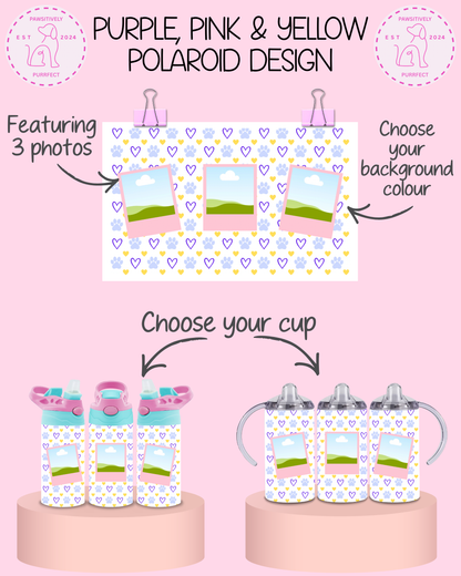 Personalised Pet Polaroid Thermal Stainless Steel Tumbler 12oz | Pet Gifts For Kids |