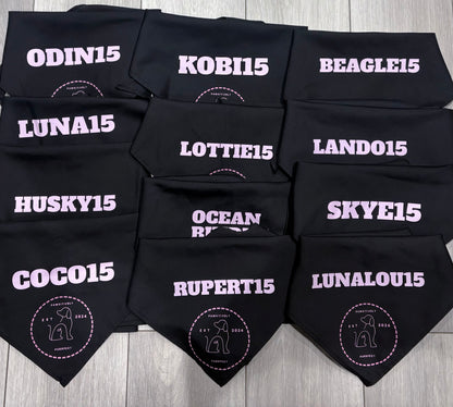 Business/Personal Custom Pet  Bandana | Own Logo/Design