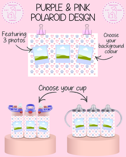 Personalised Pet Polaroid Thermal Stainless Steel Tumbler 12oz | Pet Gifts For Kids |