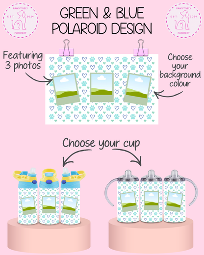 Personalised Pet Polaroid Thermal Stainless Steel Tumbler 12oz | Pet Gifts For Kids |