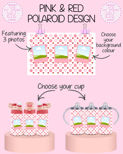 Personalised Pet Polaroid Thermal Stainless Steel Tumbler 12oz | Pet Gifts For Kids |