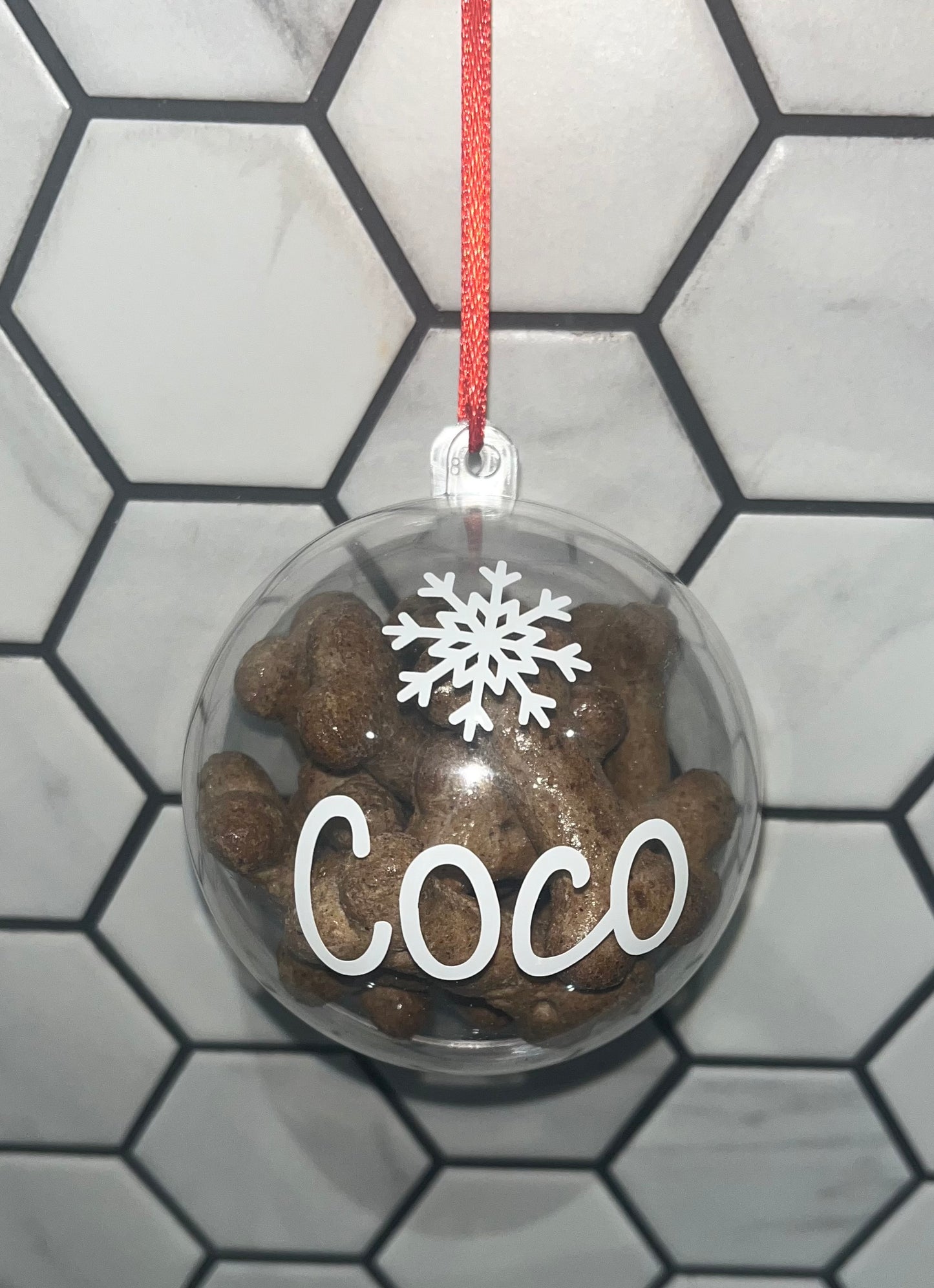 Christmas Pet Treat Bauble - Pawsitively Purrfect