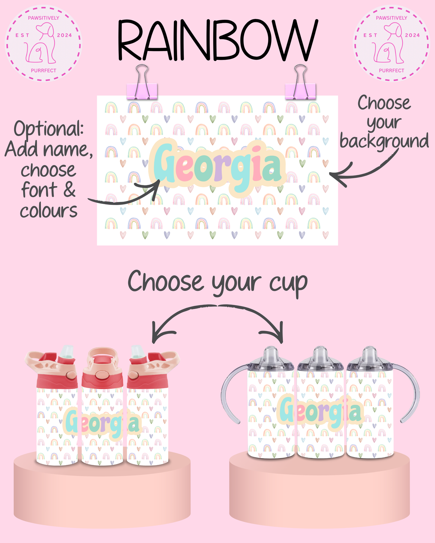 Personalised Themed Thermal Stainless Steel Tumbler 12oz | Gifts For Kids |