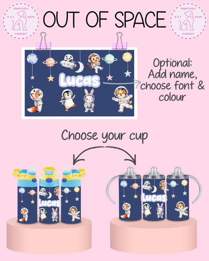 Personalised Out of Space Thermal Stainless Steel Tumbler 12oz | Gifts For Kids |