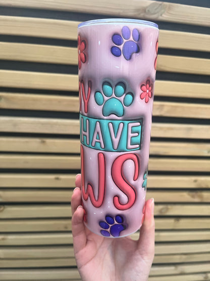 Pet Themed Tumbler 20oz - Blooper - Pawsitively Purrfect