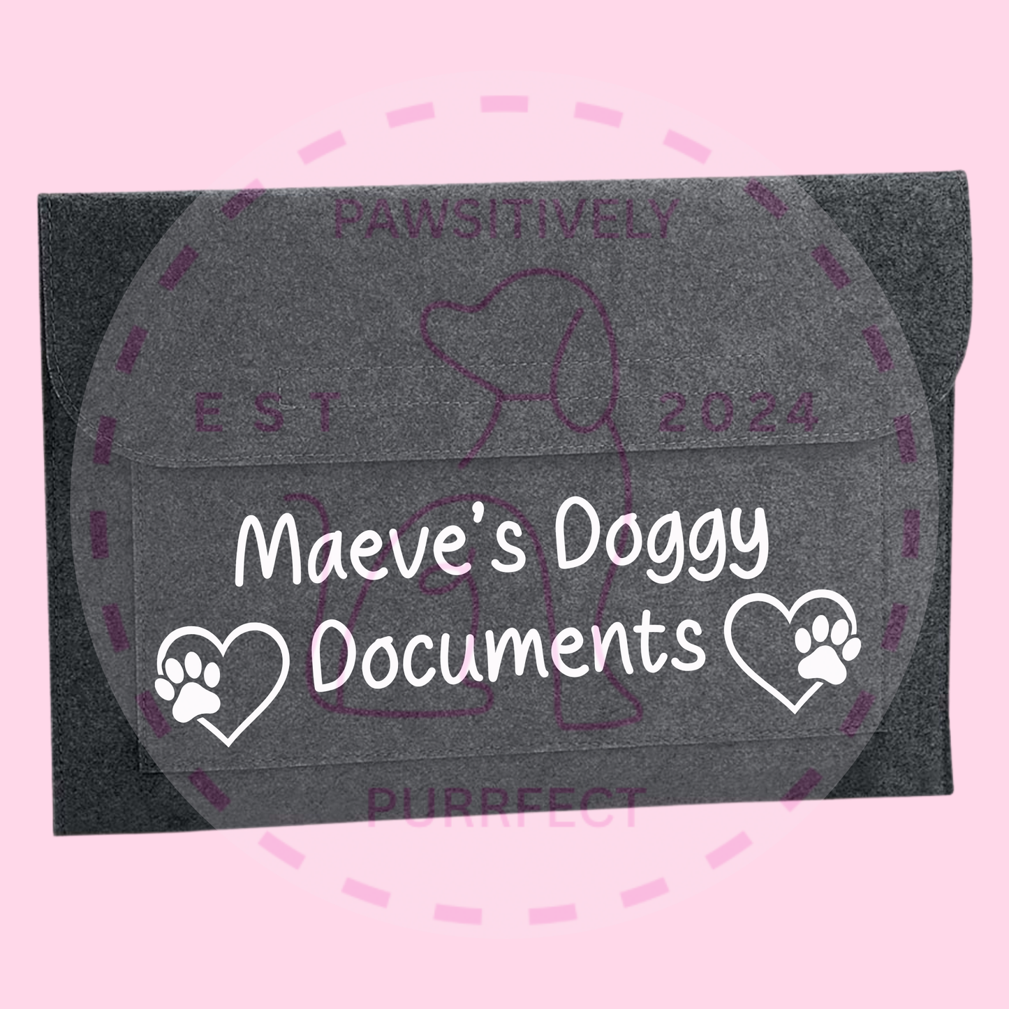 Personalised Pet Themed Document Wallet