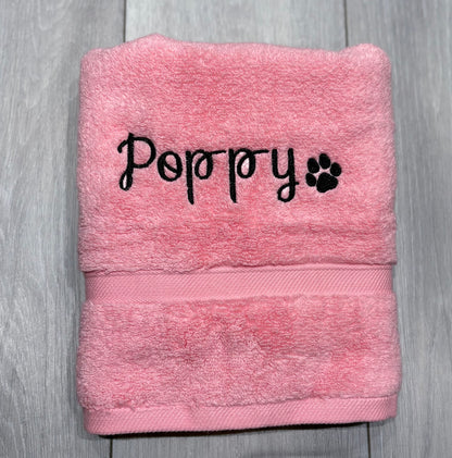 Embroidered Personalised Pet Towel - 2 Sizes Available