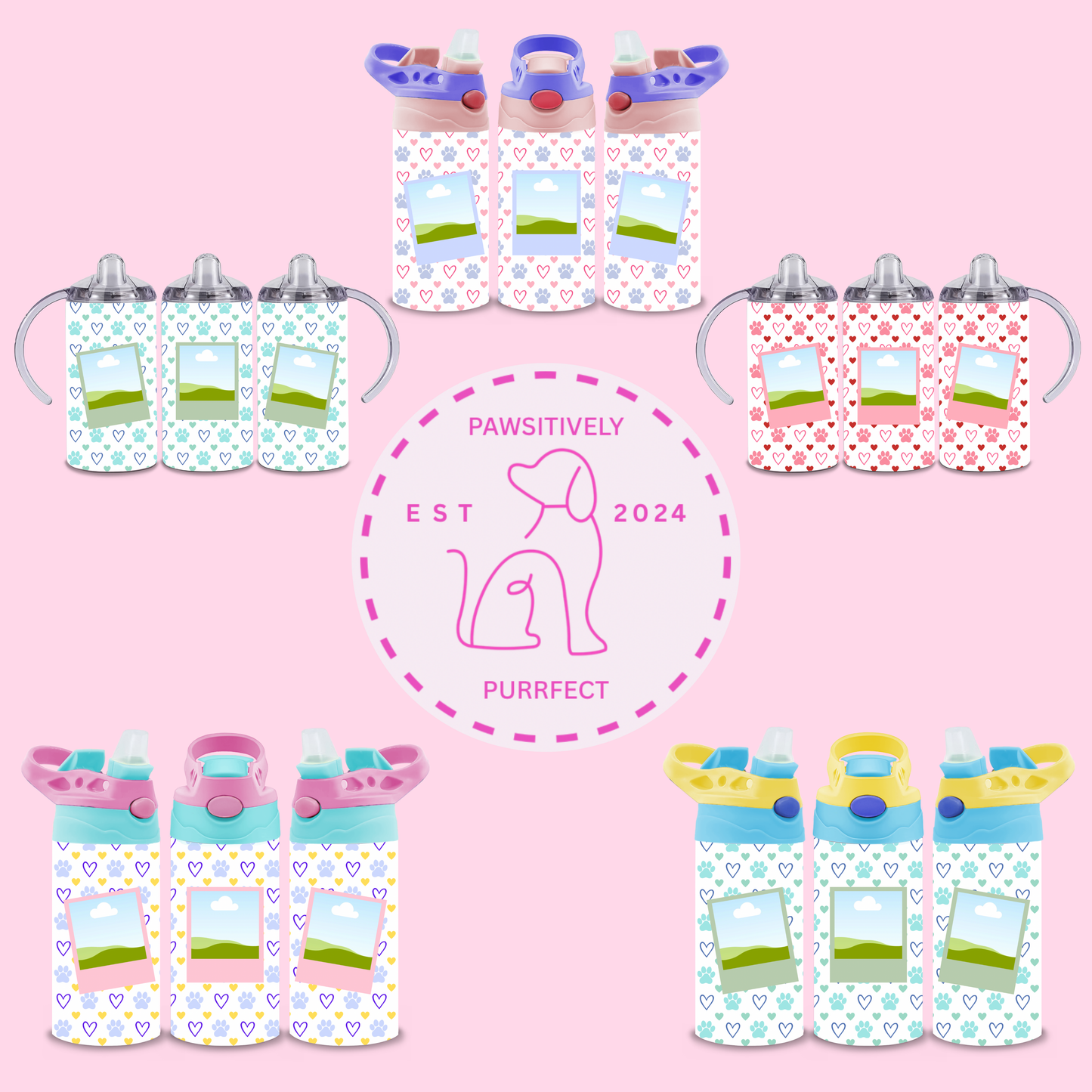 Personalised Pet Polaroid Thermal Stainless Steel Tumbler 12oz | Pet Gifts For Kids |