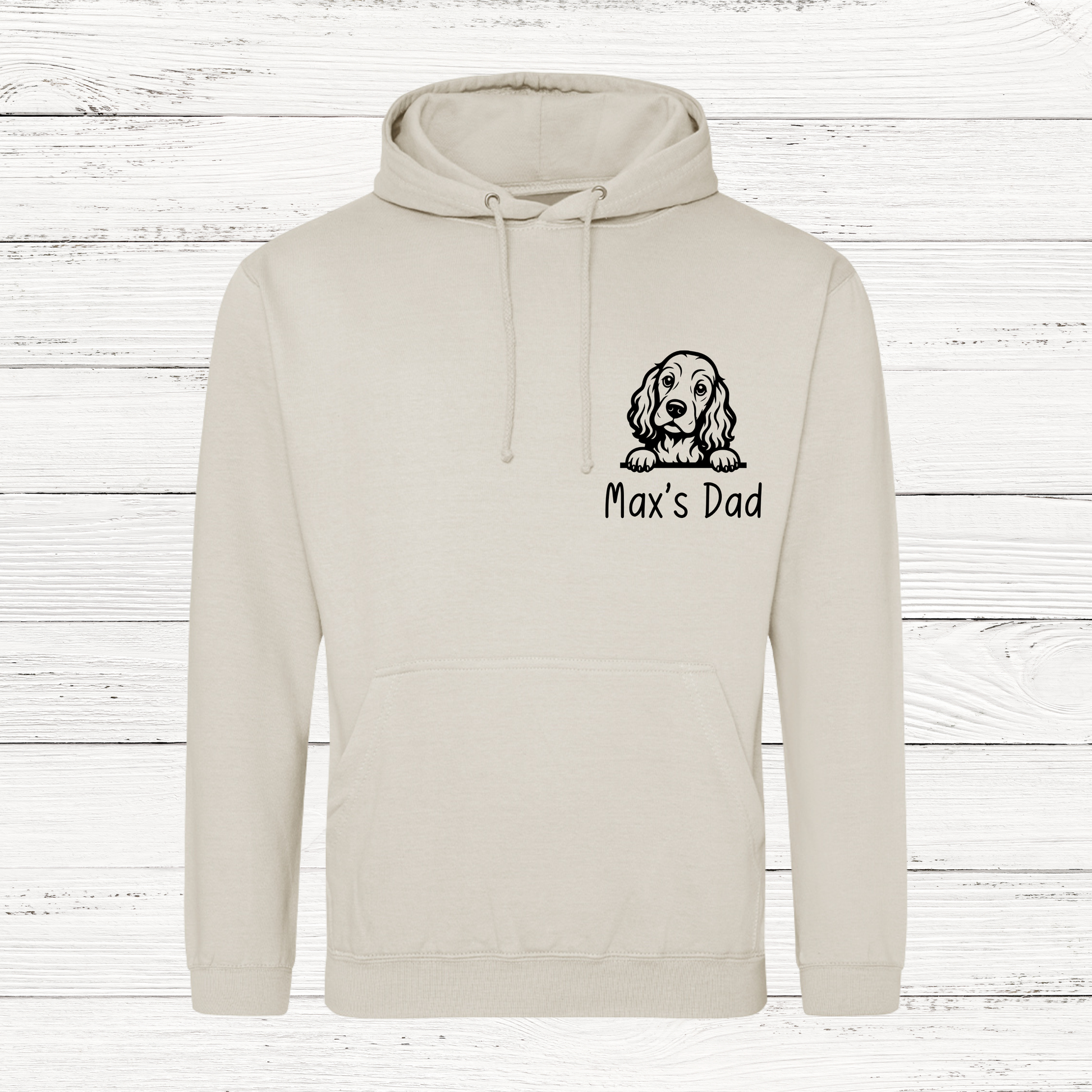 hoodie with dog outline and max's dad