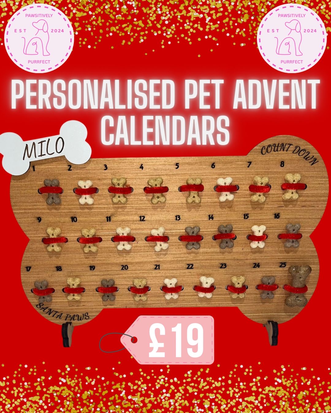 Christmas Personalised Dog Advent Calendar