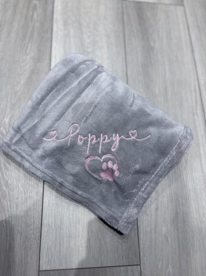 Embroidered Personalised Pet Blankets | Personalised Pet Gifts