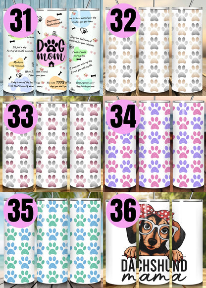 Pet Themed Thermal Stainless Steel Tumbler 20oz - Dogs | Pet Gifts For Humans | Choose Design