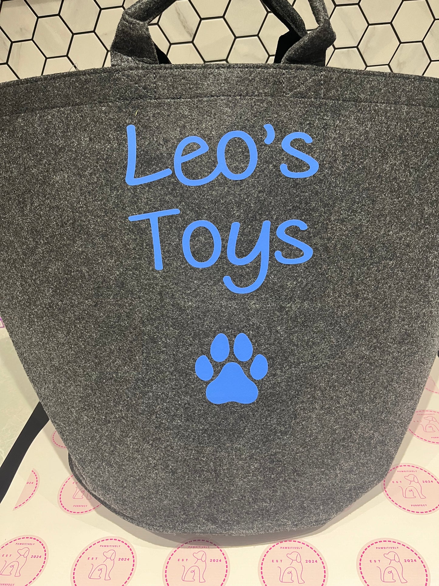 Personalised Toy Bag - Pawsitively Purrfect