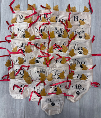 Personalised Christmas Reindeer Drawstring Bag | Perfect For Pets, Kids, Businesses