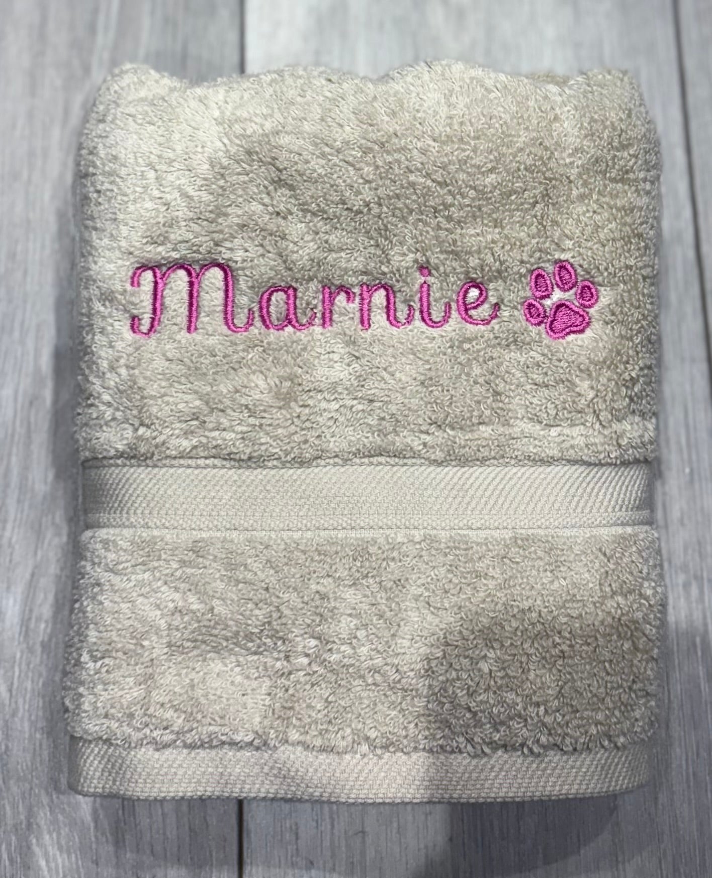 Embroidered Personalised Pet Towel - 2 Sizes Available