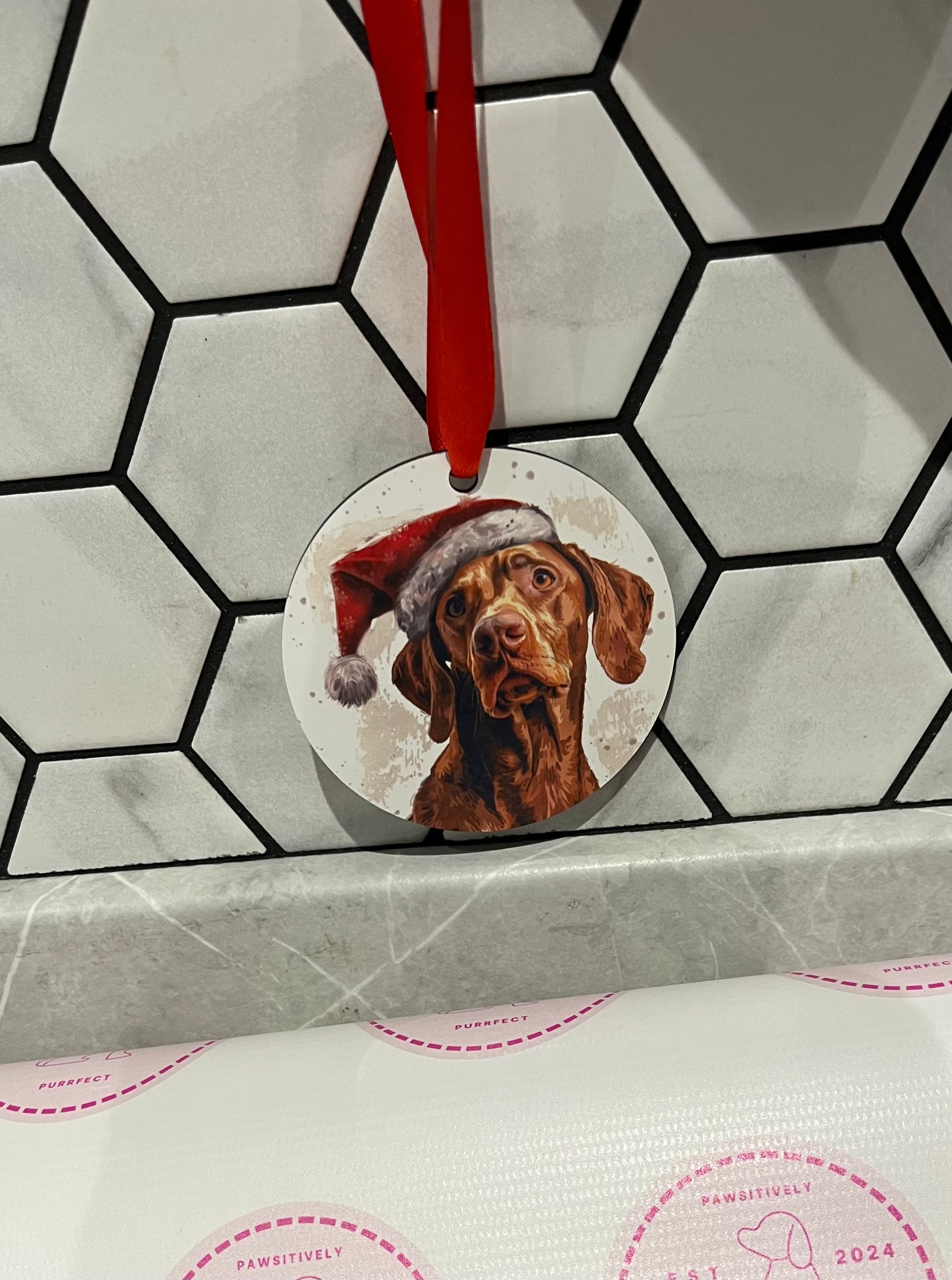 Christmas Pet Bauble Ornament - Pawsitively Purrfect