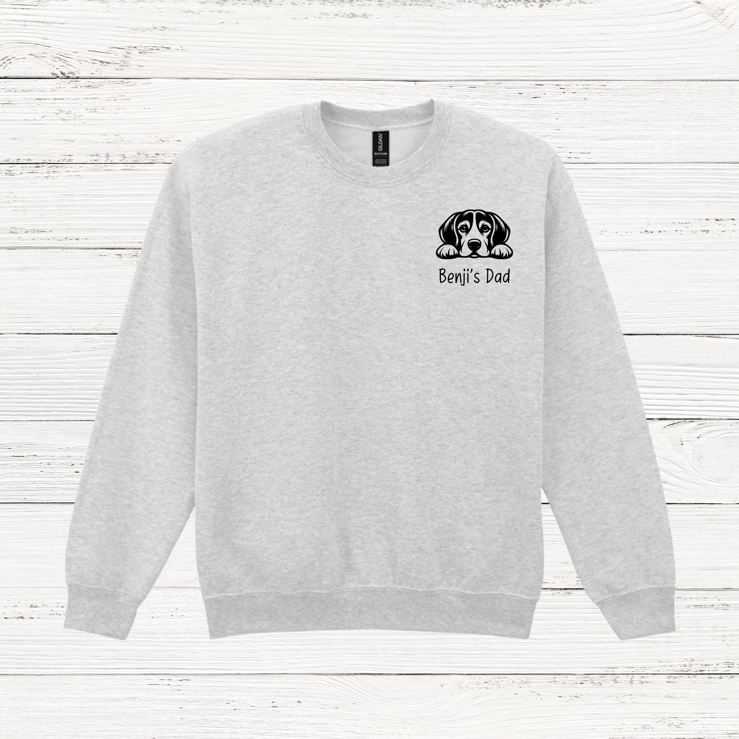 Personalised Peeking Dog Unisex Sweatshirt