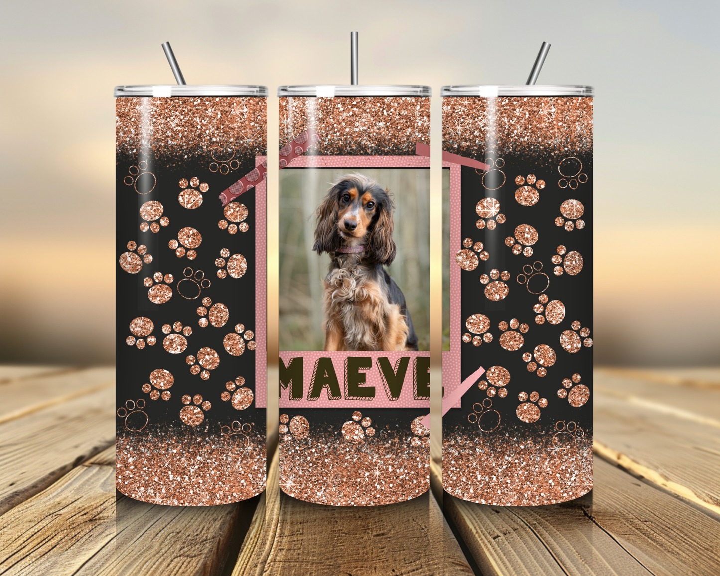 Personalised Pet Lover Photo Thermal Stainless Steel Tumbler 20oz | Pet Gifts For Humans |