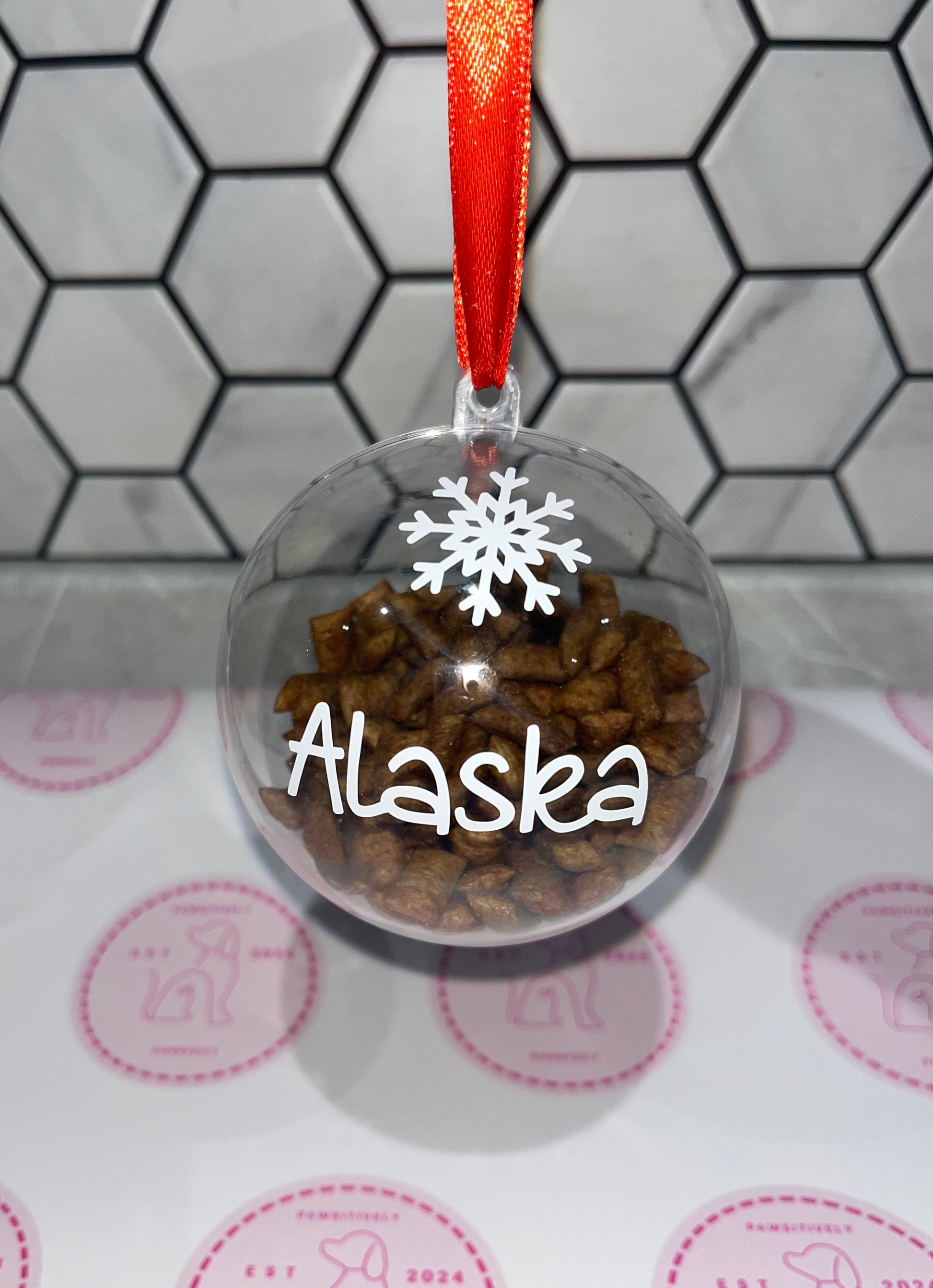 Christmas Pet Treat Bauble - Pawsitively Purrfect