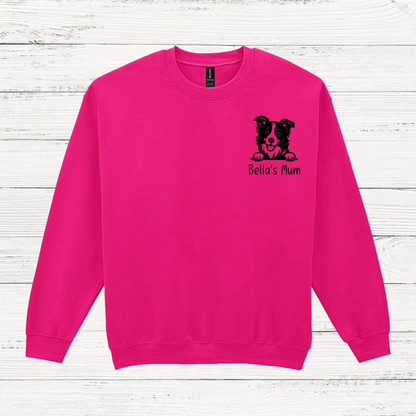 Personalised Peeking Dog Unisex Sweatshirt
