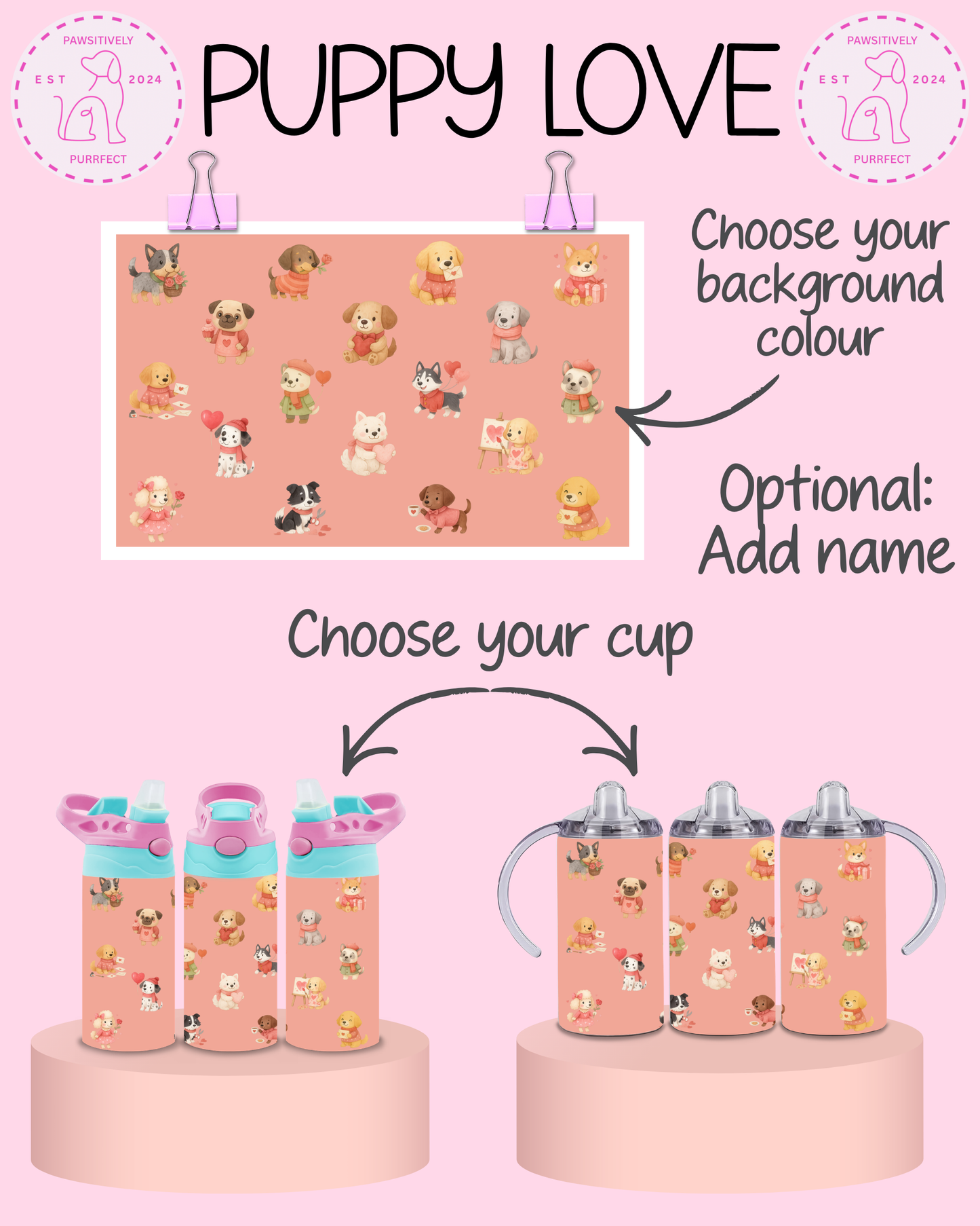 Personalised Themed Thermal Stainless Steel Tumbler 12oz | Gifts For Kids |