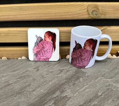 Pet Design Mug 11oz & Coaster- Personalised - Pawsitively Purrfect
