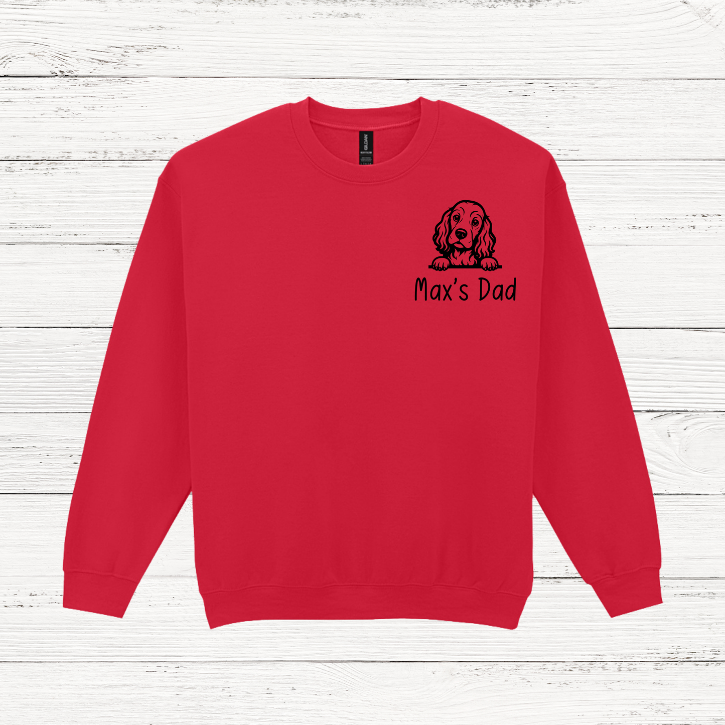 Personalised Peeking Dog Unisex Sweatshirt