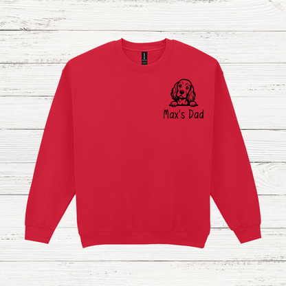 Personalised Peeking Dog Unisex Sweatshirt