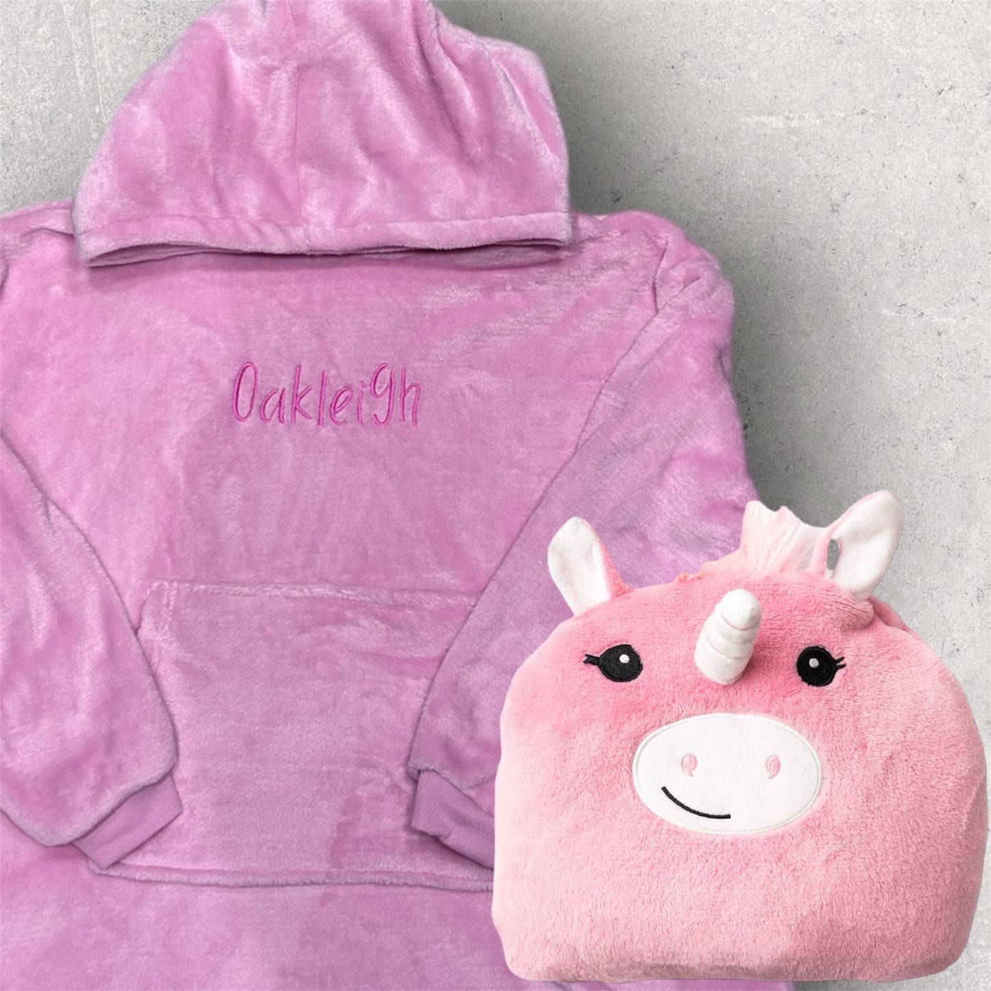 Kids Personalised Animal Hooded Blanket / Cushion