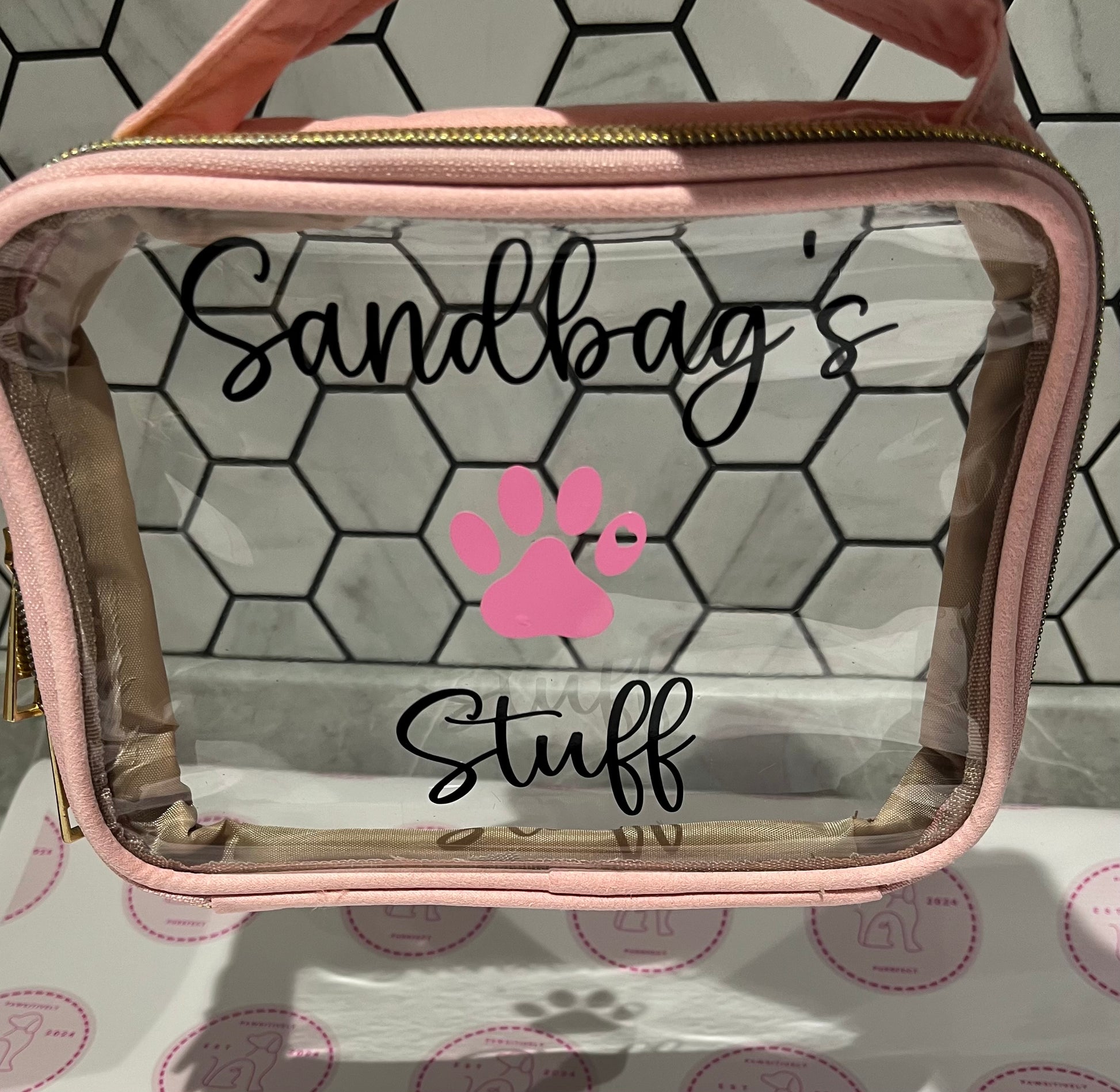 Personalised Vanity/Travel Bags - Pawsitively Purrfect