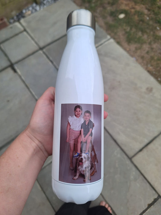 Pet Themed Thermal Stainless Steel Double Walled Bottle 500ml - PERSONALISED