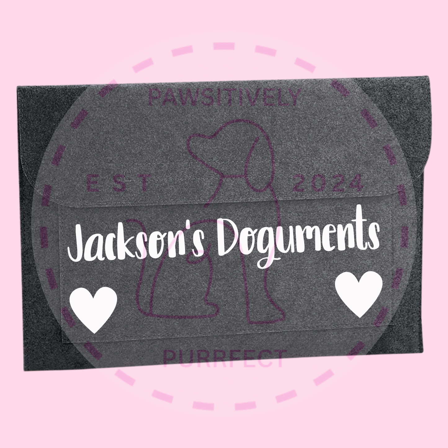 Personalised Pet Themed Document Wallet