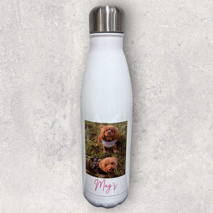 Pet Themed Thermal Stainless Steel Double Walled Bottle 500ml - PERSONALISED
