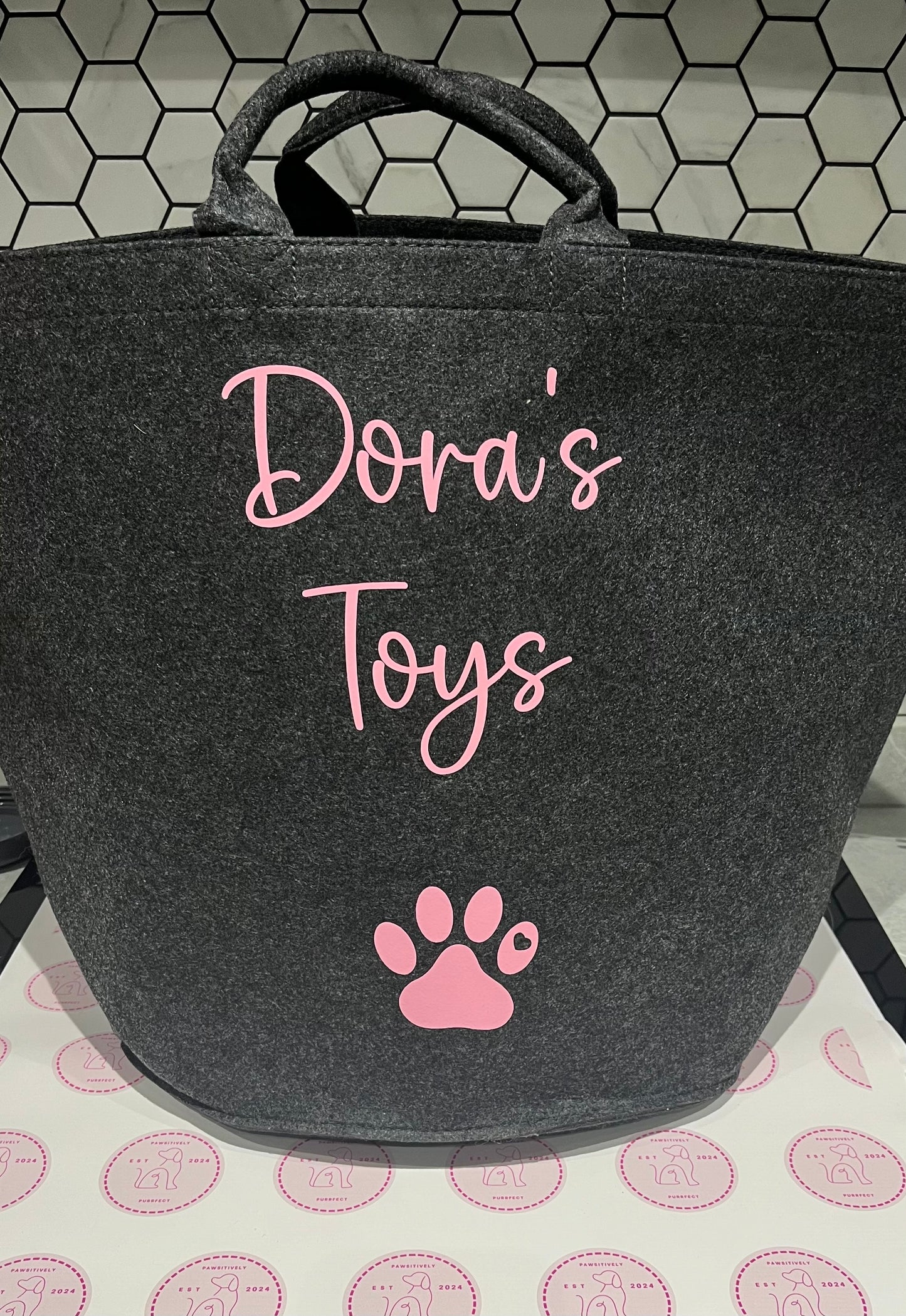 Personalised Toy Bag - Pawsitively Purrfect